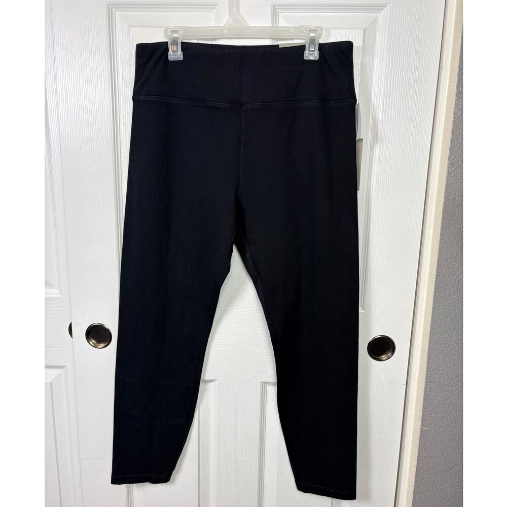 Soft Surroundings Black Easygoing Ankle Leggings Size L NWT Pull-On